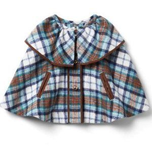 Plaid Ruffle Cape